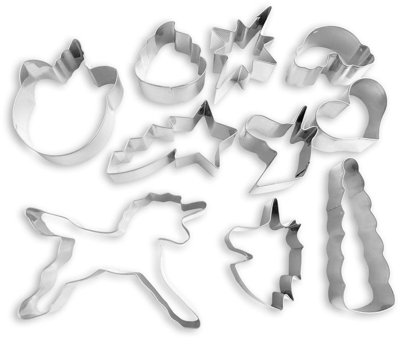 Handstand Kitchen Rainbows and Unicorns 10-piece Cookie Cutter Assortment - Image 2